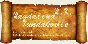 Magdalena Kundaković vizit kartica